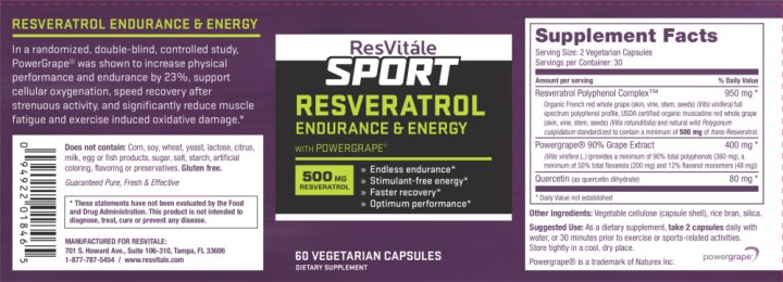 Sport Resveratrol Endurance & Energy Wit