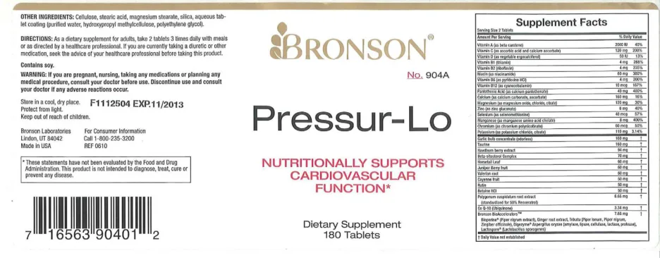 Label for Pressur-Lo