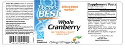 Label for Whole Cranberry 250 mg