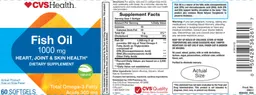 Label for Fish Oil 1000 mg