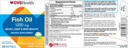 Label for Fish Oil 1200 mg