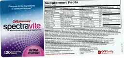 Label for Spectravite Ultra Women
