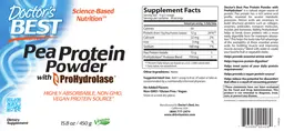 Label for Pea Protein With ProHydrolase