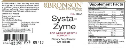 Label for Systa-Zyme