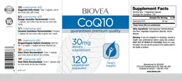 Label for CoQ10 30 mg