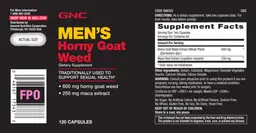 Label for Horny Goat Weed
