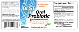 Label for Oral Probiotic Natural Strawberry Flavor
