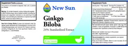 Label for Ginkgo Biloba