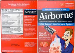 Label for On-The-Go Packets Very Berry