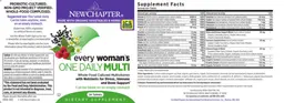 Label for Every Woman's One Daily Multi
