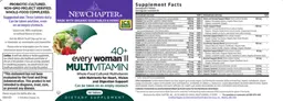 Label for 40+ Every Woman II Multivitamin