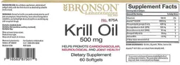 Label for Krill Oil 500 mg