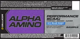 Label for Alpha Amino Icy Blue Razz