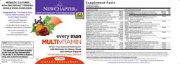 Label for Every Man Multivitamin