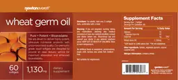 Label for Wheat Germ Oil 1,130 mg