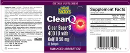 ClearQ Clear Base E 400 IU With CoQ10 50 mg
