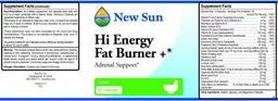 Label for Hi Energy Fat Burner +