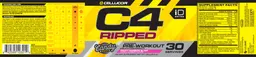 Label for C4 Ripped Fruity Rainbow Blast
