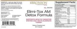 Label for Elimi-Tox AM Detox Formula