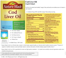 Label for Cod Liver Oil