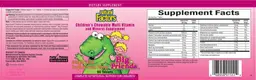 Label for Children's Chewable Multi Vitamin And Mineral Supplement Jungle Juice Tropical Fruit Flavor
