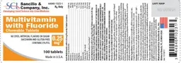 Label for Multivitamin with Fluoride 0.25 mg