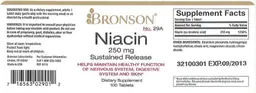 Label for Niacin 250 mg Sustained Release