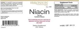 Label for Niacin 250 mg Sustained Release