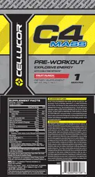 Label for C4 Mass Fruit Punch