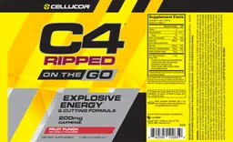Label for C4 Ripped On The Go Fruit Punch