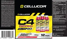 Label for C4 Ripped On The Go Fruit Punch
