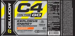 Label for C4 On The Go Orange Burst