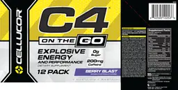 Label for C4 On The Go Berry Blast