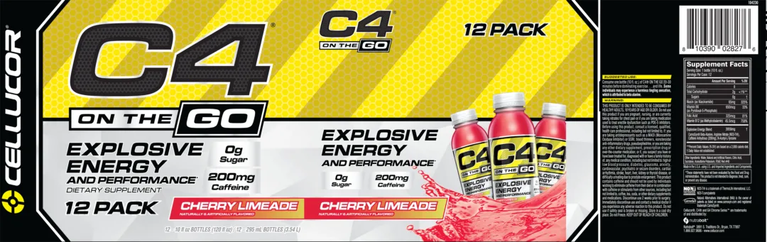 Label for C4 On The Go Cherry Limeade