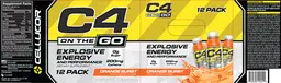 Label for C4 On The Go Orange Burst