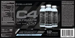 Label for C4 Ultimate On The Go Arctic Snow Cone