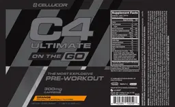 Label for C4 Ultimate On The Go Orange