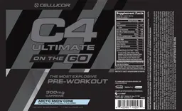 Label for C4 Ultimate On The Go Arctic Snow Cone