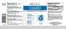 Label for CoQ10 100 mg
