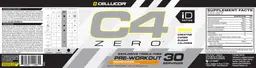 Label for C4 Zero Orange Mango