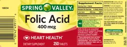 Label for Folic Acid 400 mcg