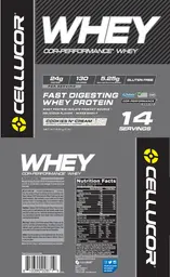 Label for COR-Performance Whey Cookies N' Cream
