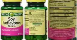 Label for Soy Isoflavones