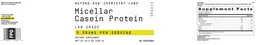 Label for Micellar Casein Protein
