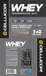 Label for COR-Performance Whey Chocolate Peanut Butter