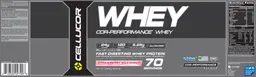 Label for COR-Performance Whey Strawberry Milkshake