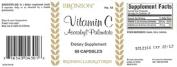 Label for Vitamin C Ascorbyl Palmitate