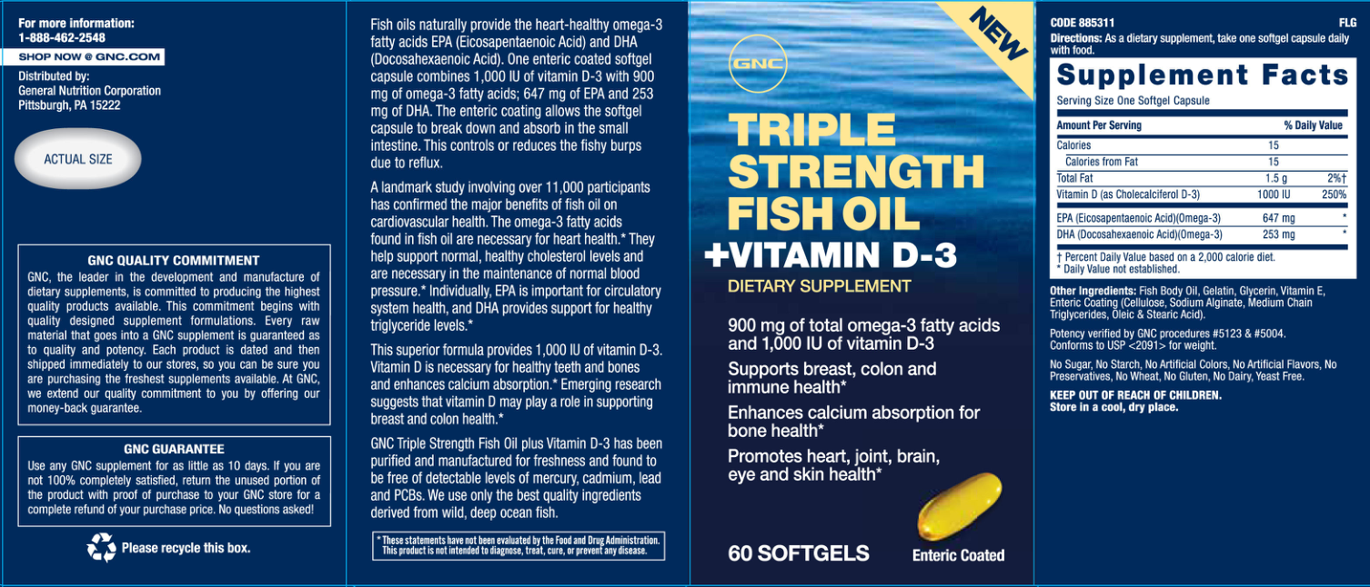 Label for Fish Oil + Vitamin D-3
