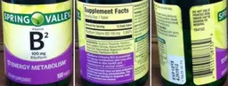 Label for Vitamin B2 100 mg