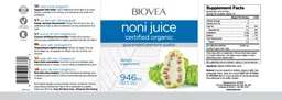 Label for Noni Juice